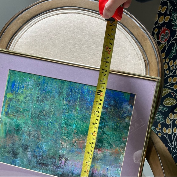 Framed hand painted large Abstract art in purple matting & Gold Frame - Picture 6 of 14